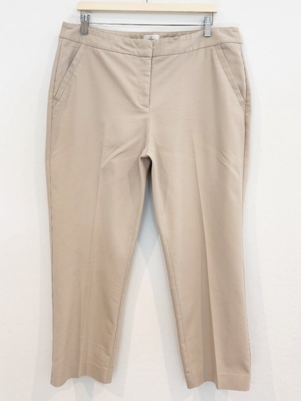 Chicos So Slimming Pants Size Large Straight Leg Trouser Zip Corpcore Sleek